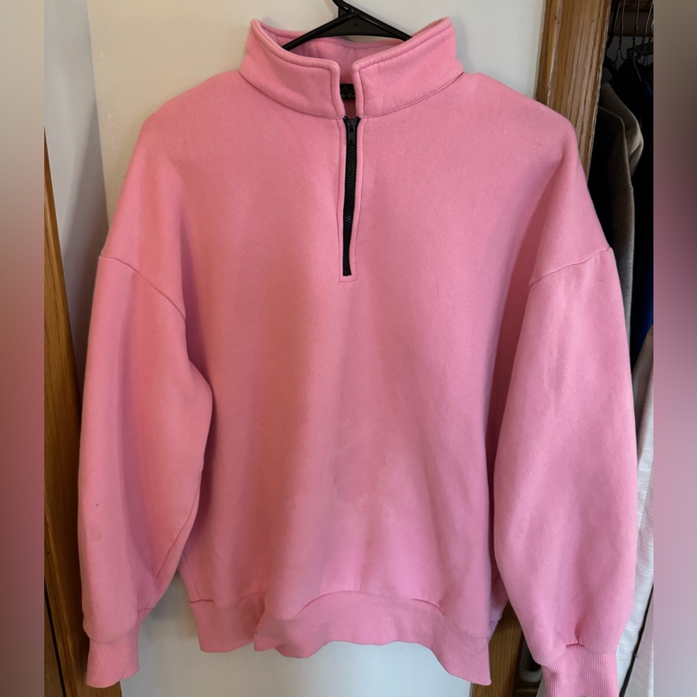 Pink quarter zip.